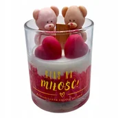 Świece - Ręcznie robiona świeca sojowa na Walentynki - Malina, romantyczny prezent - miniaturka - grafika 1