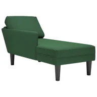 Szezlongi - vidaXL Leżanka z Poduszką Jungle Green Corduroy Fabric - miniaturka - grafika 1