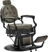Fotele fryzjerskie - Gabbiano fotel barberski president old leather zielony - miniaturka - grafika 1