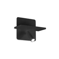 Lampy ścienne - Kinkiet ścienny z półką PIANO AP NERO 287300 - Ideal Lux - miniaturka - grafika 1