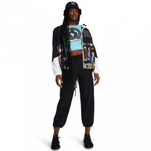 Damskie spodnie treningowe Under Armour Armoursport Woven Cargo PANT - czarne - UNDER ARMOUR - Spodnie sportowe damskie - miniaturka - grafika 1