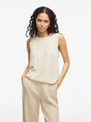 Bluzki damskie - Vila Bluzka "Pernillu" w kolorze kremowym - miniaturka - grafika 1