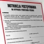Akcesoria BHP - Instrukcja PPOŻ - Instrukcja na wypadek pożaru lub innego zagrożenia - miniaturka - grafika 1