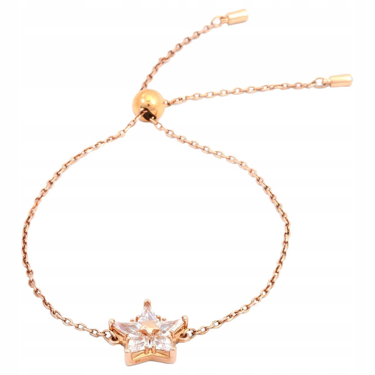 SWAROVSKI ZŁOTA BRANSOLETKA Z GWIAZDĄ Z KRYSZTAŁÓW REGULOWANA I4A