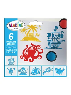 Aladine Zestaw szablonów "Pirates" - 4+ - Zabawki kreatywne - miniaturka - grafika 1