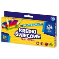 Przybory szkolne - Astra Kredki świecowe okrągłe 24 kolory - miniaturka - grafika 1