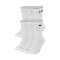 Skarpetki damskie - Skarpety długie NIKE 6-PAK Everyday Plus Cushioned Białe - miniaturka - grafika 1