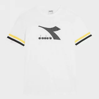 Koszulki sportowe męskie - Męski t-shirt z nadrukiem Diadora T-shirt SS Slam - biały - DIADORA - grafika 1