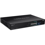 Pozostałe akcesoria sieciowe - Trendnet TPE-BG102G łącza sieciowe Nie zarządzany Gigabit Ethernet (10/100/1000) Obsługa PoE 1U Czarny - miniaturka - grafika 1