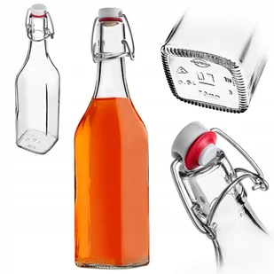 BUTELKA SZKLANA 500 ml 0,5L NA NALEWKI WINO NAPOJE Z KORKIEM MECHANICZNYM - Domowy wyrób alkoholu BUTELKA SZKLANA 500 ml 0,5L NA NALEWKI WINO NAPOJE Z KORKIEM MECHANICZNYM - Domowy wyrób alkoholu - miniaturka - grafika 1