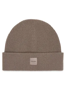 Calvin Klein Czapka Chunky K60K612584 Beżowy - Czapki damskie - miniaturka - grafika 1
