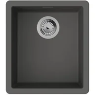 Zlewozmywaki - HANSGROHE Zlewozmywak jednokomorowy S52 43349290 Kamienny szary 40.6x45.6 - miniaturka - grafika 1