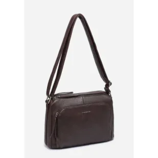 Stylowa Pojemna Listonoszka Torebka Damska Brązowa LUIGISANTO Pasek - Torebki damskie Stylowa Pojemna Listonoszka Torebka Damska Brązowa LUIGISANTO Pasek - Torebki damskie - miniaturka - grafika 1