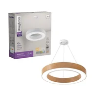 Lampy sufitowe - Braytron aluminiowa lampa sufitowa LED BLADE PD 45W 4050 lm 60Ø lampa wisząca 120cm okrągła drewno - miniaturka - grafika 1