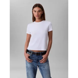 Calvin Klein T-shirt Slim Fit - Koszulki i topy damskie - miniaturka - grafika 1