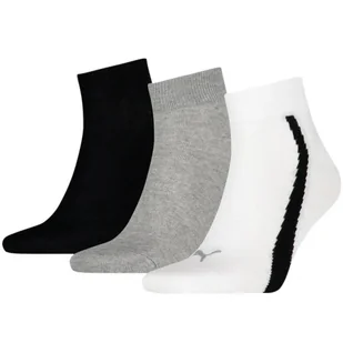 Skarpety Puma Unisex Lifestyle Quarter 907952 (kolor Biały. Czarny. Szary/Srebrny, rozmiar 35-38) - Skarpetki damskie - miniaturka - grafika 1