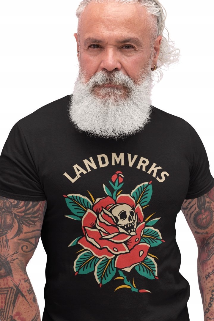 LANDMVRKS Koszulka Czarna Męska T-Shirt metalcore heavy metal prezent XL