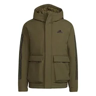 Kurtki męskie - adidas Męska kurtka Utilitas Ho JKT, Olifoc, L - miniaturka - grafika 1