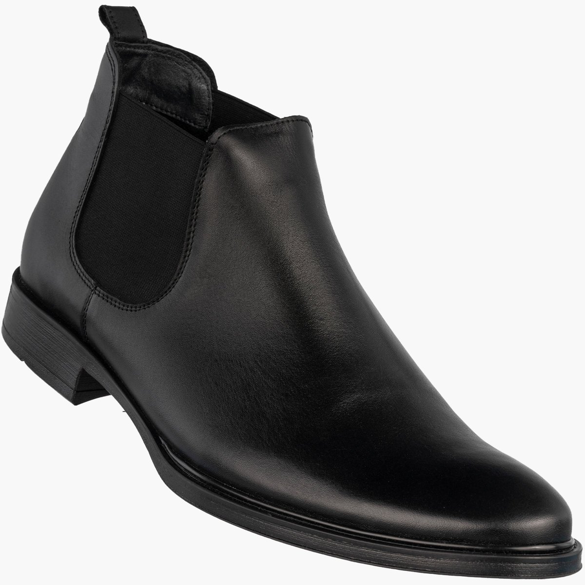 Trzewiki Męskie Skórzane Zimowe Buty Ocieplane Klasyczne Botki Czarne Czarny 44