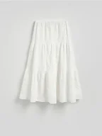 Spódnice - Reserved - Spódnica midi z haftem - biały - miniaturka - grafika 1