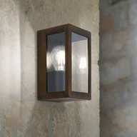 Lampy ogrodowe - ORION Kinkiet zewnętrzny LUMINA, rdzawo-czarny, stal nierdzewna, szkło, IP44 - miniaturka - grafika 1