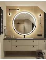 Lustra - Lustro okrągłe łazienkowe z podświetleniem MAIA LED, Dostępne wymiary: Średnica 110cm - miniaturka - grafika 1