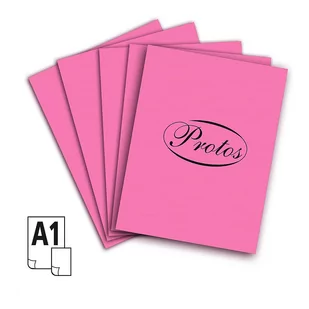 Protos brystol kolorowy A1 różowy 160g 594x841 - Szkolne artykuły papiernicze - miniaturka - grafika 1