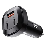 Ładowarki samochodowe - Acefast ładowarka samochodowa 66W 2x USB Typ C / USB, PPS, Power Delivery, Quick Charge 4.0, AFC, FCP, SCP czarny (B3 black) B3 black - miniaturka - grafika 1