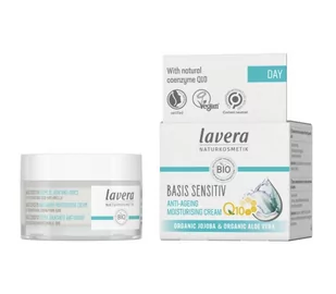 Lavera - Basis Sensitiv Anti-Ageing, Nawilżający krem ​​do twarzy z Q10, 50 ml - Kremy do twarzy - miniaturka - grafika 1