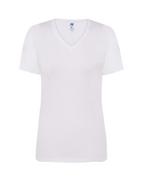 Odzież robocza - T-shirt Damski biały dekolt w serek roz. XL - miniaturka - grafika 1