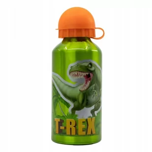 Bidon Aluminiowy Dinozaury T-Rex 400Ml - Bidony dla dzieci - miniaturka - grafika 1