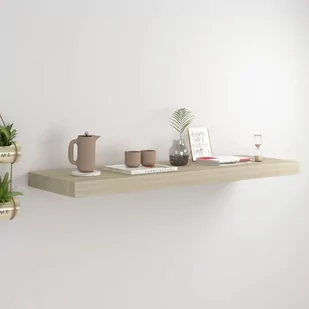 vidaXL vidaXL Półka ścienna, kolor dębowy, 80 x 23,5 x 3,8 cm, MDF - Półki do salonu - miniaturka - grafika 1