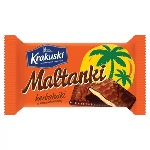 Krakuski Maltanki Herbatniki w polewie kakaowej 80 g - Ciastka - miniaturka - grafika 1