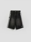 Spodnie i spodenki dla chłopców - Reserved - Jeansowe szorty - czarny - miniaturka - grafika 1