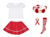 Dresy i komplety dla dziewczynek - ZESTAW NARODOWY BIAŁO-CZERWONY 116-128 5el - miniaturka - grafika 1