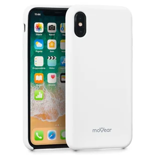 moVear Etui silikon iPhone X moVear silkyCase białe A0IPXCSC0GYCWH - Etui i futerały do telefonów - miniaturka - grafika 1