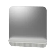 Lustra - Lustro łazienkowe z półką prostokątne 70X86X14 cm Devo Gloria 2.0 ryflowane premium white supermatt GL2-LUPL70-2-F83 - miniaturka - grafika 1