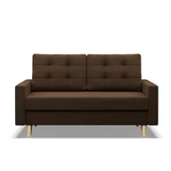 Sofy i kanapy - Sofa rozkładana, Blank Mikrofaza, 152x92x88 cm, brązowy - miniaturka - grafika 1