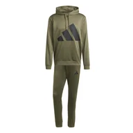 Dresy męskie - Męski Dres ADIDAS M BL FT HD TS JI8869 – Oliwkowy - miniaturka - grafika 1
