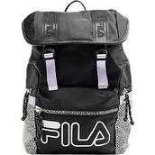Plecaki - czarny plecak damski Fila z liliowymi paskami - miniaturka - grafika 1