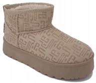 Śniegowce damskie - Damskie buty śniegowce Lee Cooper LCJ-25-32-3651LB beżowy 38 - miniaturka - grafika 1