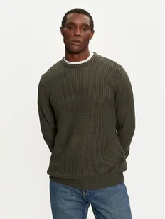 Brave Soul Sweter MK-230BINARY3 Zielony Regular Fit - Swetry męskie - miniaturka - grafika 1