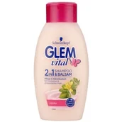 Szampony do włosów - (DE) Schwarzkopf, Glem Vital, 2in1 Jojoba, Szampon i balsam do włosów, 350 ml (PRODUKT Z NIEMIEC) - miniaturka - grafika 1
