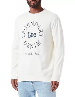 Bluzy męskie - Lee Legendary SWS bluza męska, beżowy, M - grafika 1