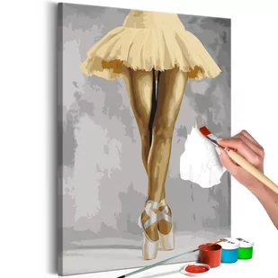 Obraz do samodzielnego malowania - Żółta baletnica (rozmiar 40x60) - Malowanie po numerach - miniaturka - grafika 1
