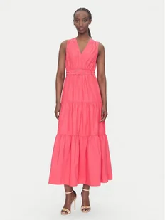 Morgan Sukienka letnia 251-RASKA Różowy Regular Fit - Sukienki - miniaturka - grafika 1