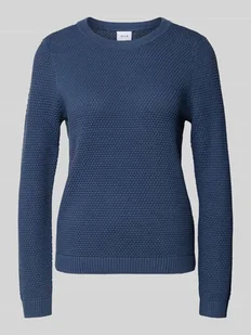 Sweter z dzianiny z prążkowanymi wykończeniami model ‘dalo’ - Swetry damskie - miniaturka - grafika 1