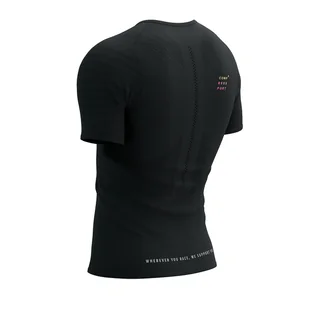 COMPRESSPORT Koszulka biegowa RACING SS T-SHIRT black/safe yellow - Bielizna sportowa męska - miniaturka - grafika 6