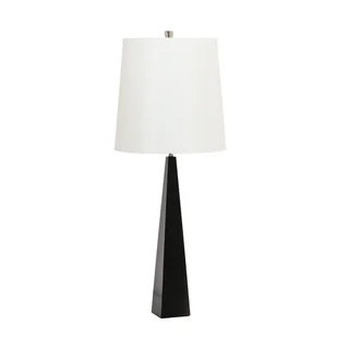 Lampa stołowa czarna z białym abażurem 80 cm Ascent E27 60W Elstead - Lampy stojące - miniaturka - grafika 1