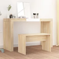 Ławki do przedpokoju - Stołek do toaletki, dąb sonoma, 70x35x45 cm Lumarko! - miniaturka - grafika 1